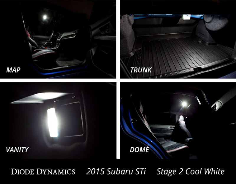 Subaru WRX Interior LED Light Kit - Diode Dynamics - Stage 1 - Red - `15-`19